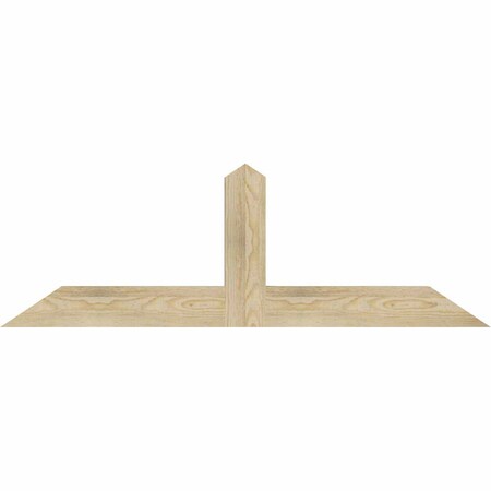 Ekena Millwork Portland Rough Sawn Timber Gable Bracket, Douglas Fir, 48"W x 16"H x 2"D x 4"F, 8/12 Pitch GBW048X16X0204POR00RDF